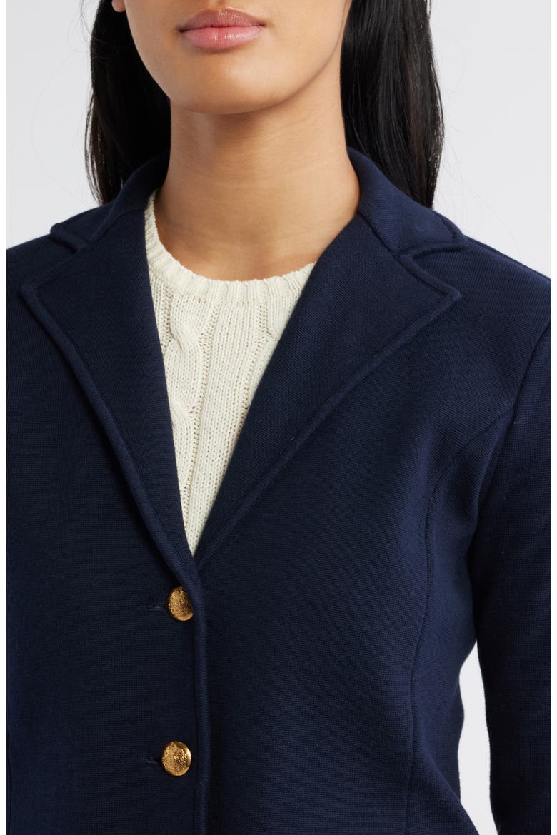 Combed Cotton Blend Blazer, Alternate, color, LAUREN NAVY