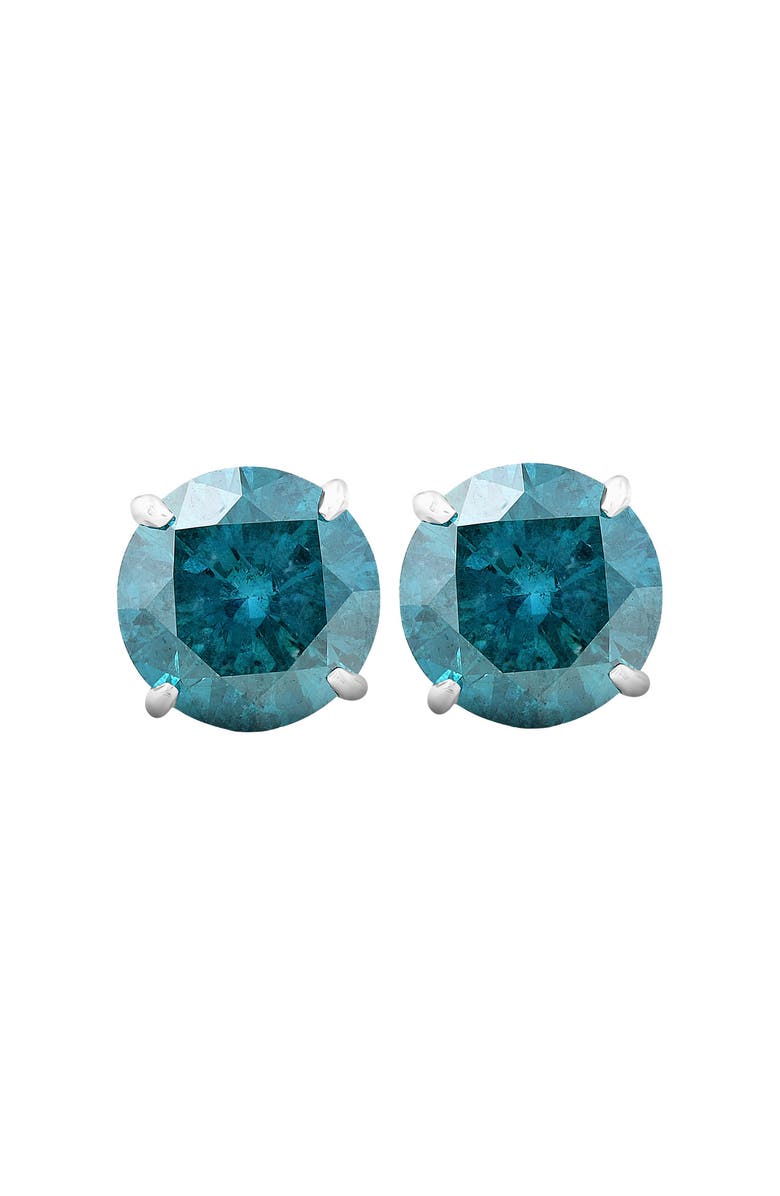 Bliss Diamond 4.03 Ct Blue Diamond Studs 14k Gold Lab Grown, Main, color,