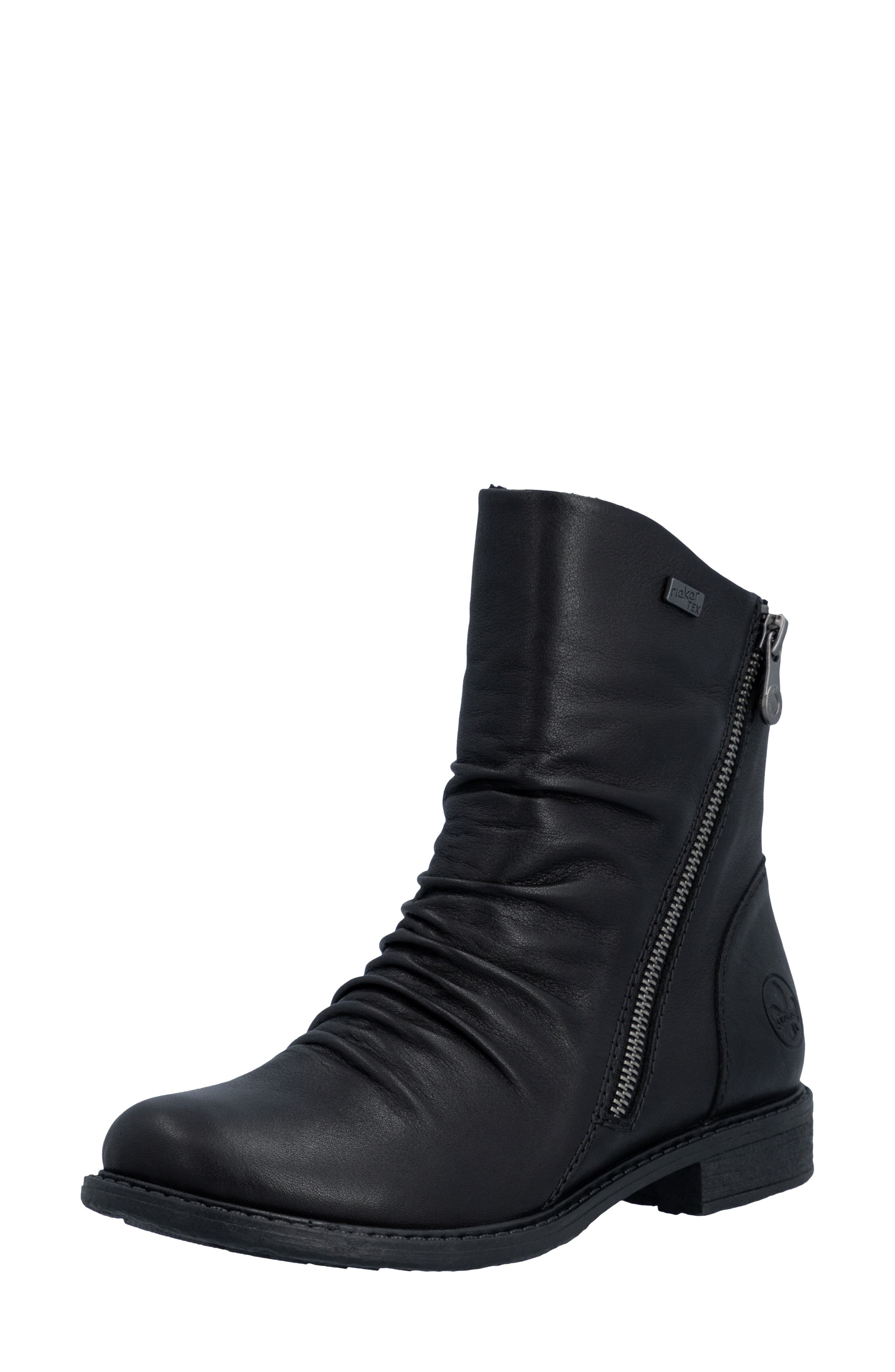 Ornella 53 Leather Bootie, Alternate, color, SCHWARZ/ SCHWARZ