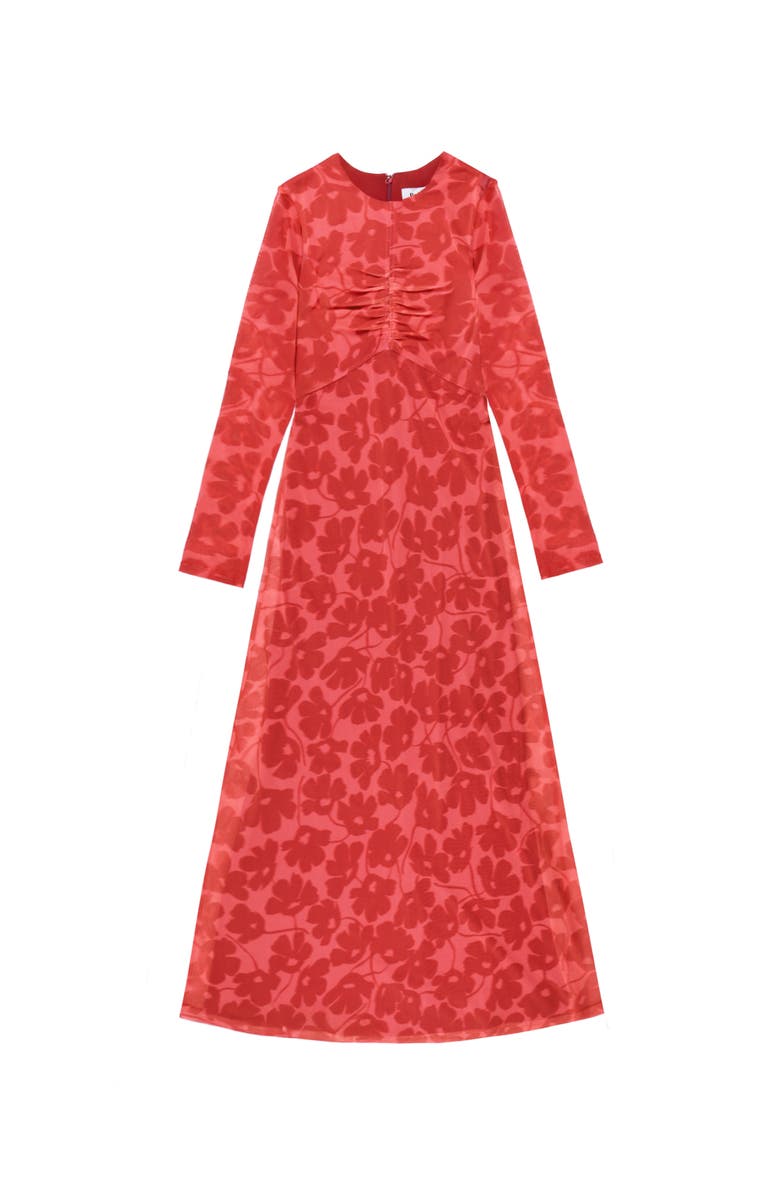 Ro&Zo Mesh Print Dress, Alternate, color, Red
