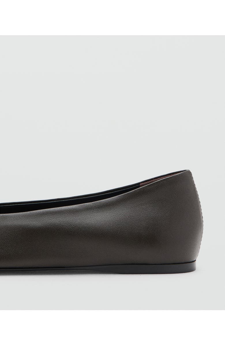 MANGO Pointed Toe Flat, Alternate, color, Chocolate