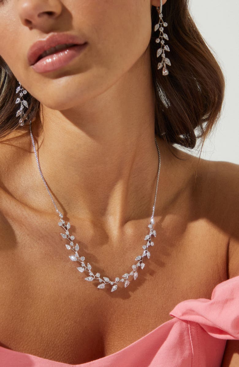 Nadri Olivia Frontal Necklace, Alternate, color, 