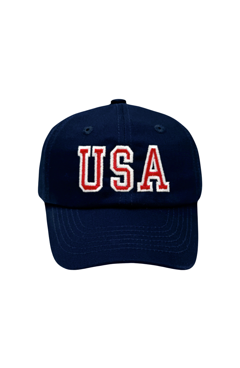 Bits & Bows USA Adult Twill Baseball Hat, Main, color, Navy Blue