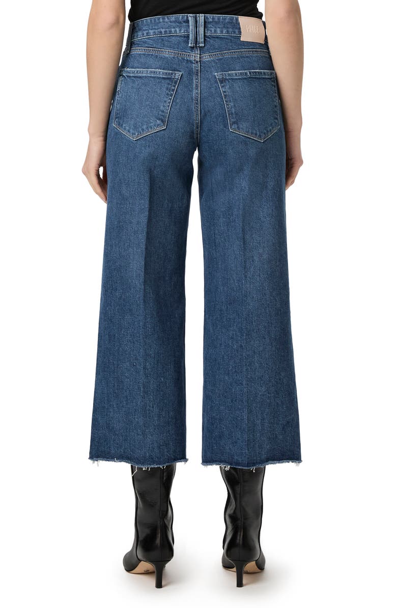 PAIGE Anessa Raw Hem Wide Leg Crop Jeans, Alternate, color,