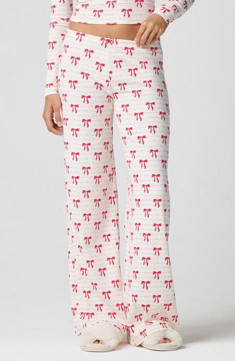 Rib Print Pants