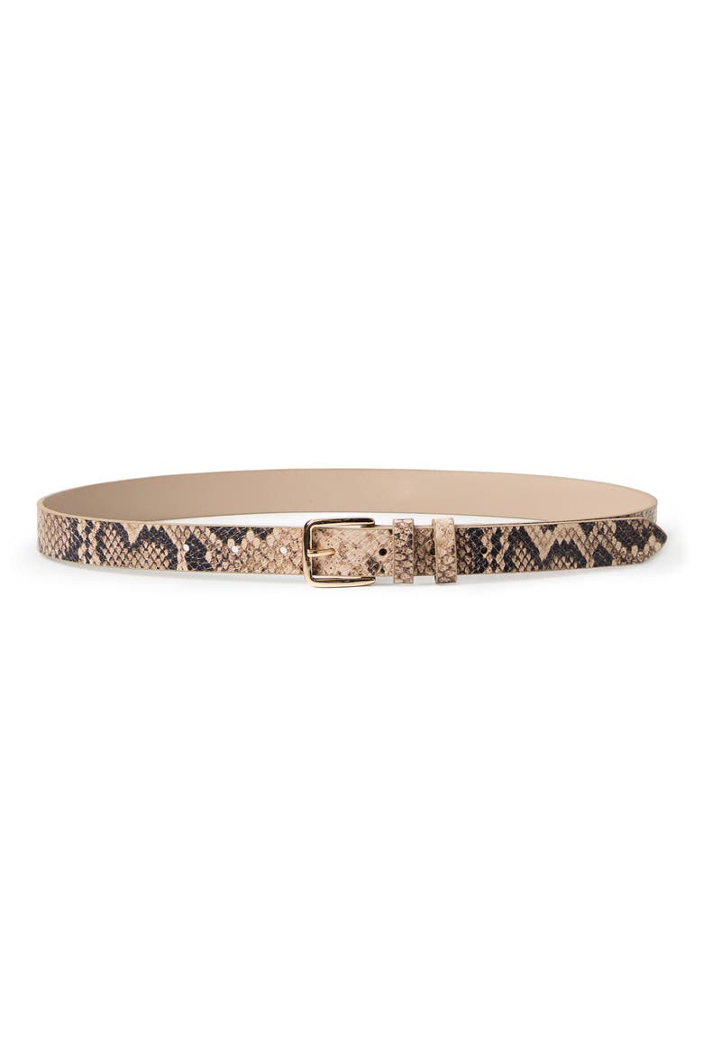 Macey Leather Belt, Main, color, TAN MULTI