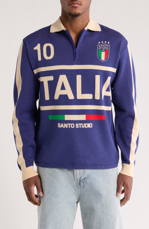 Team Italia Half-Zip Sweater