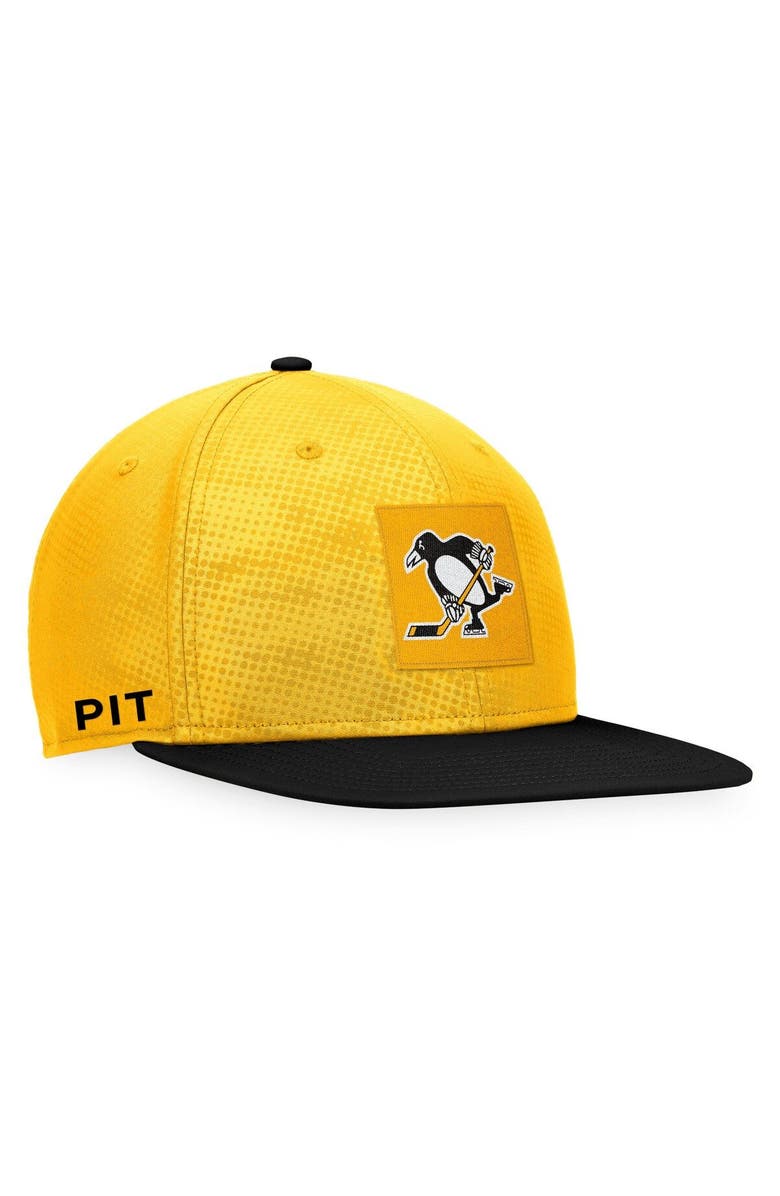 FANATICS Men's Fanatics Branded Gold/Black Pittsburgh Penguins Authentic Pro Alternate Logo Snapback Hat, Main, color, Gold