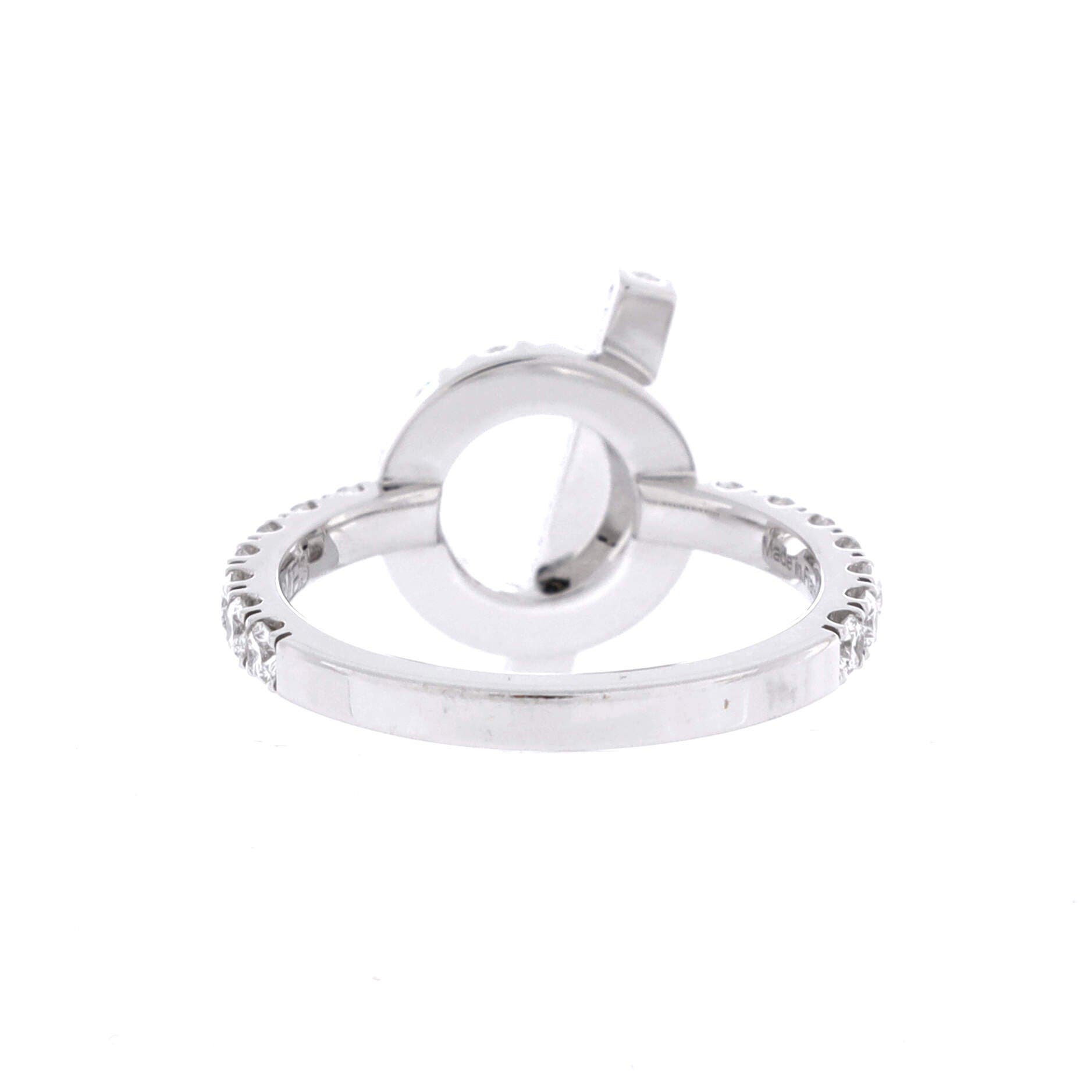 Pre-Owned Hermes Finesse Ring 18K White Gold and Diamonds, Alternate, color, White Gold