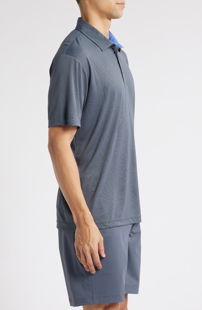 Swannies Meadow Floral Golf Polo, Alternate, color, Graphite