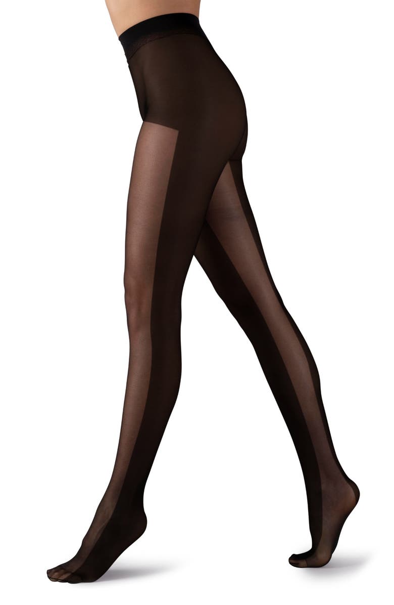 LECHERY<sup>®</sup> Half Sheer Half Opaque Tights, Main, color, 