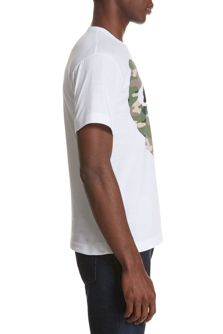 Camo Big Heart Graphic Tee, Alternate, color, WHITE 1