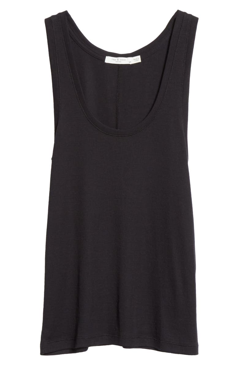 rag & bone Kari Rib Tank, Alternate, color, 