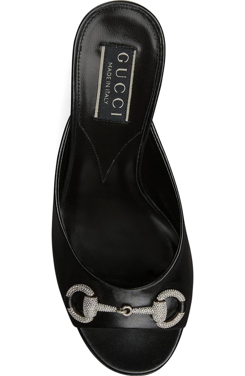 Gucci Hona Crystal 1955 Horsebit Slide Sandal, Alternate, color,