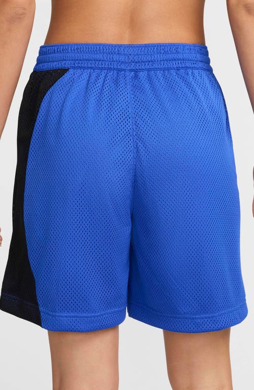 Nike Essential Dri-fit Mesh Basketball Shorts In Hyper Royal/black/white
