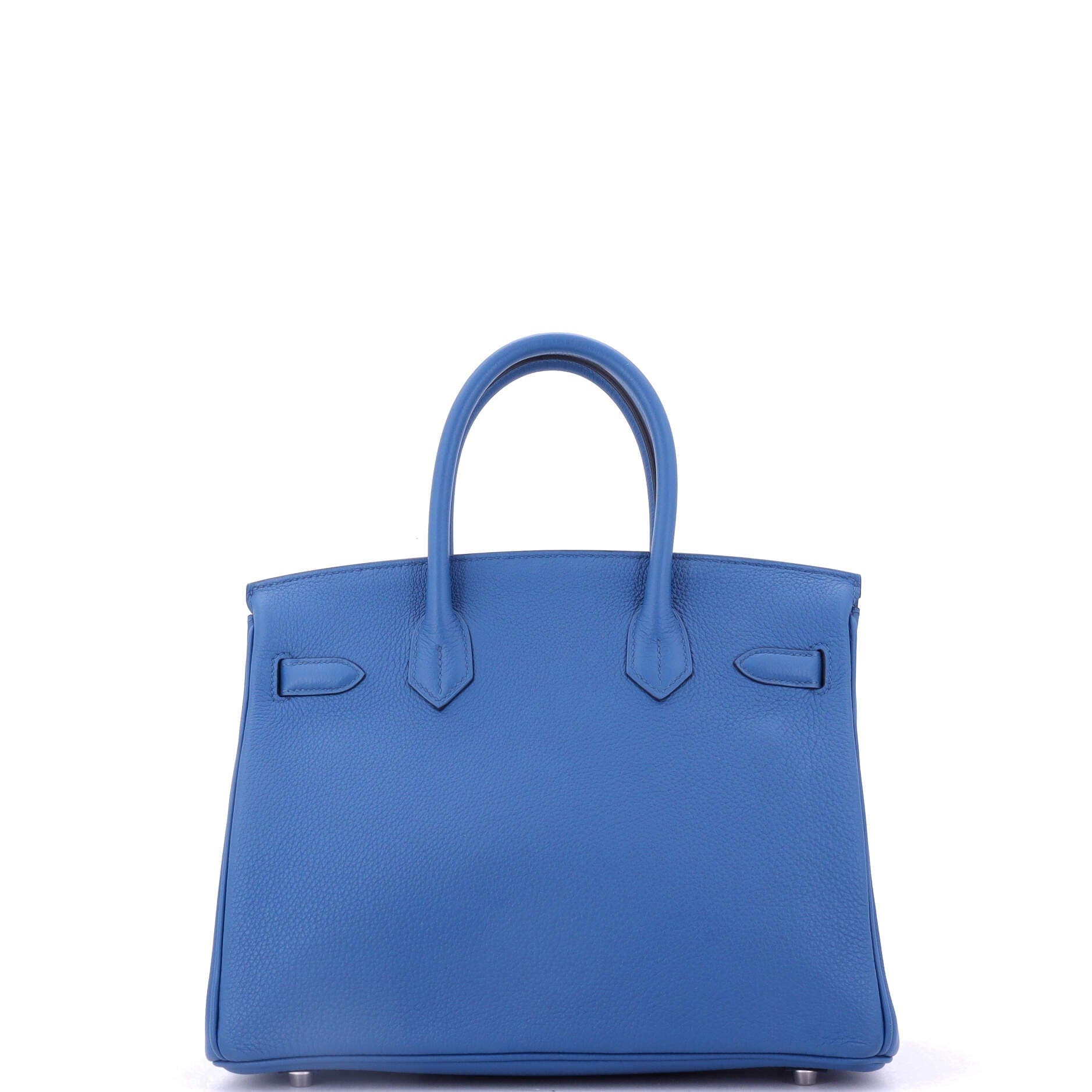 Pre-Owned Hermes Birkin Handbag Blue Togo with Palladium Hardware 30, Alternate, color, 