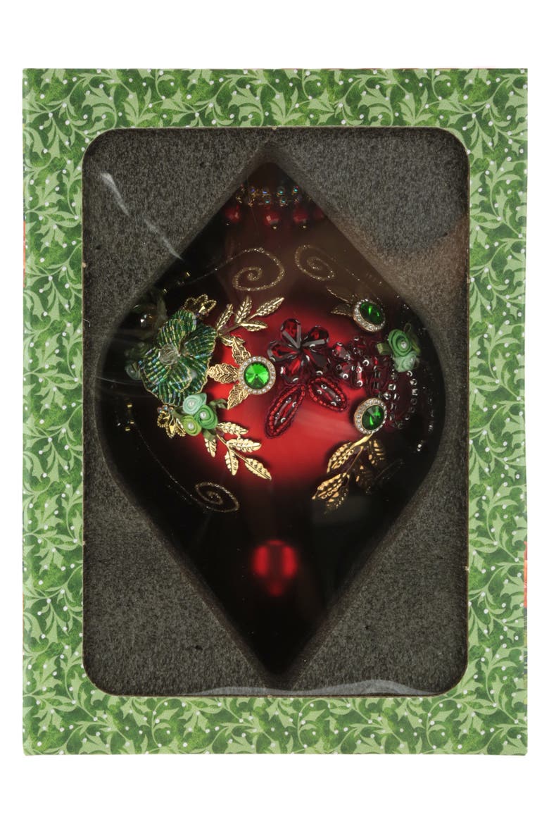 Kings Jewel Extra Fancy Finial Ornament, Red, Alternate, color, Red