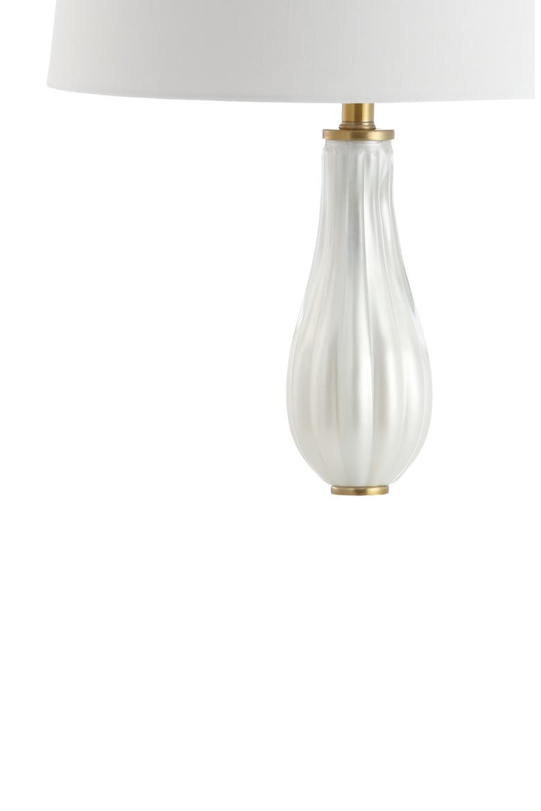 Maddie 28" Glass/Metal LED Table Lamp, Alternate, color, White Pearl