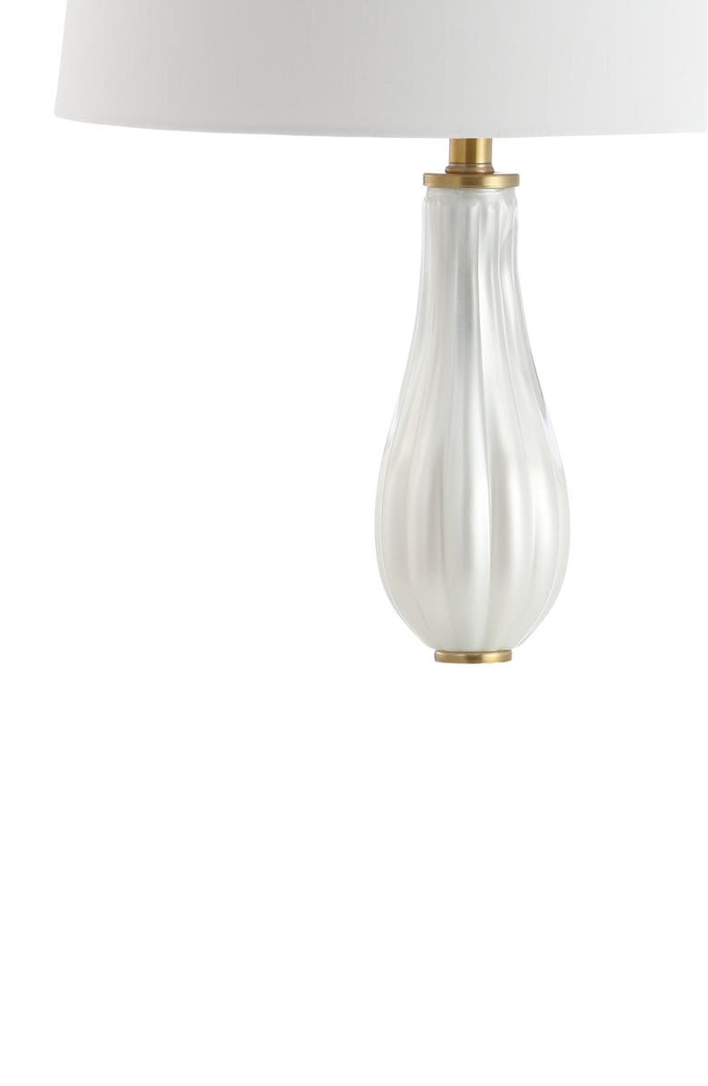 JONATHAN Y Maddie 28" Glass/Metal LED Table Lamp, Alternate, color, White Pearl