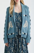 THE GREAT. Stable Lodge Jacquard Cardigan