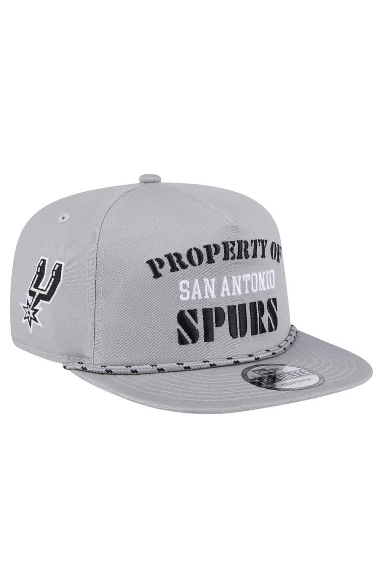 New Era Men's New Era Gray San Antonio Spurs Throwback Property Of Golfer Snapback Hat, Main, color, Gray