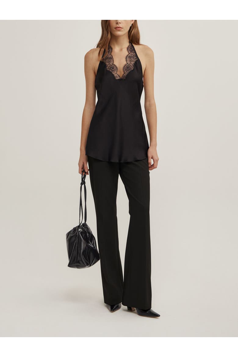 Lace Halter Top, Alternate, color, Black