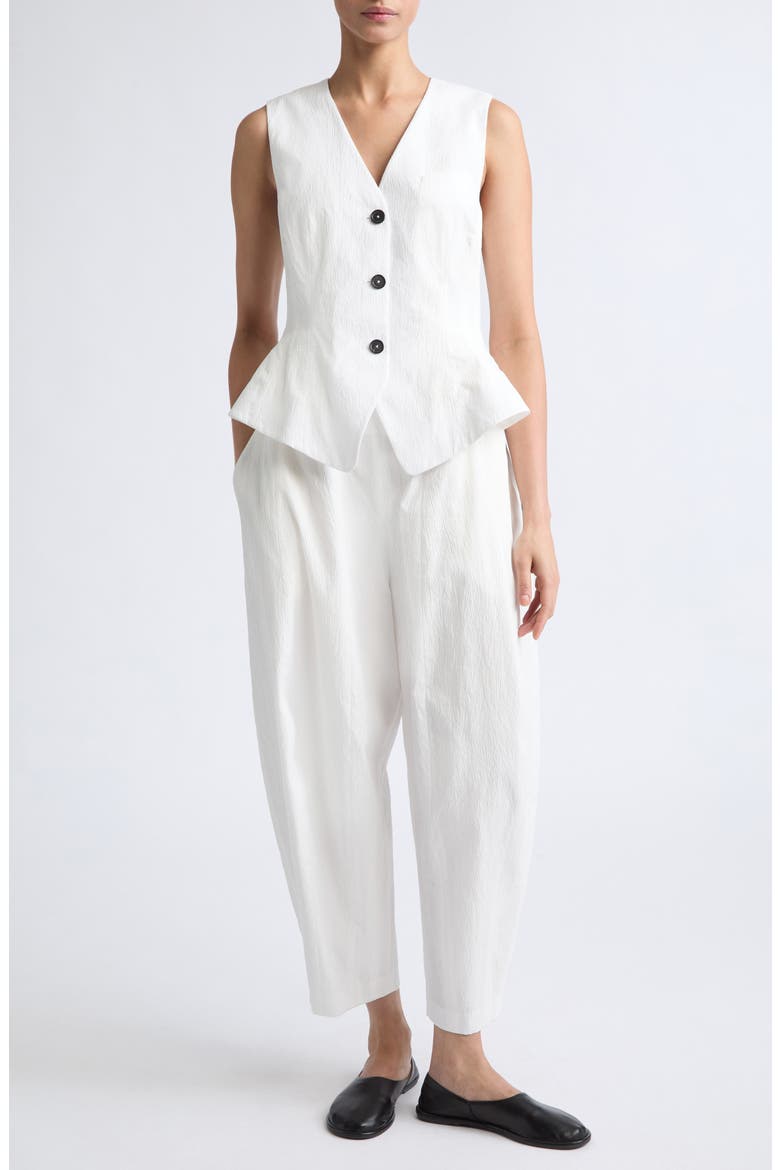William Flared Vest, Alternate, color, WHITE