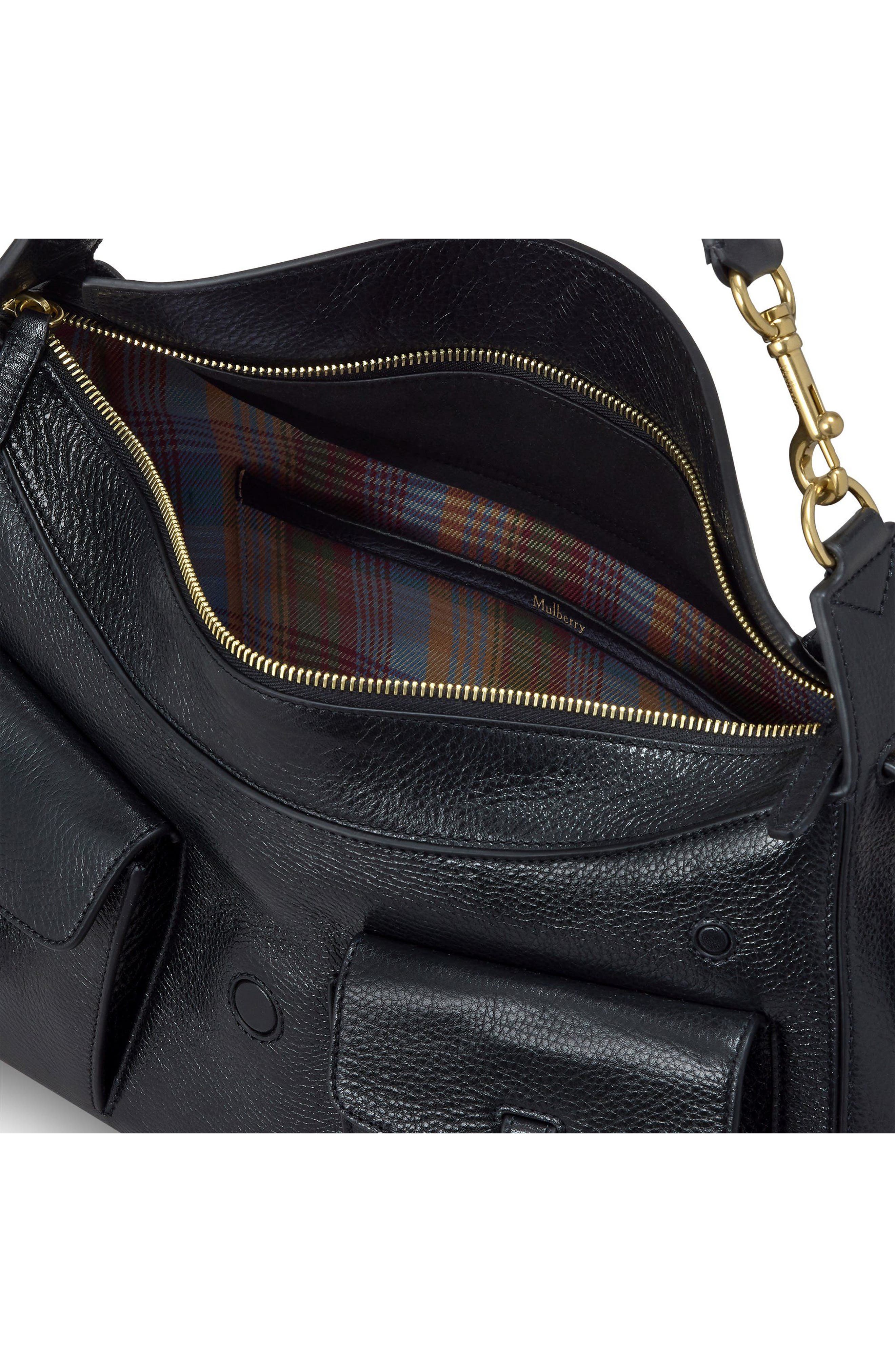 Small Roxanne Leather Shoulder Bag, Alternate, color, BLACK