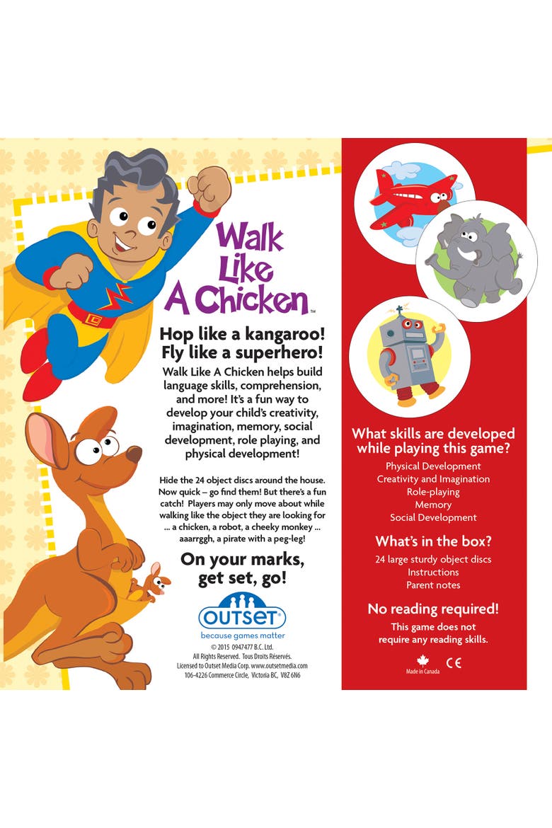 Walk Like A Chicken No Reading Required Hide & Seek Roleplaying Activity Game, Alternate, color, Multicolored