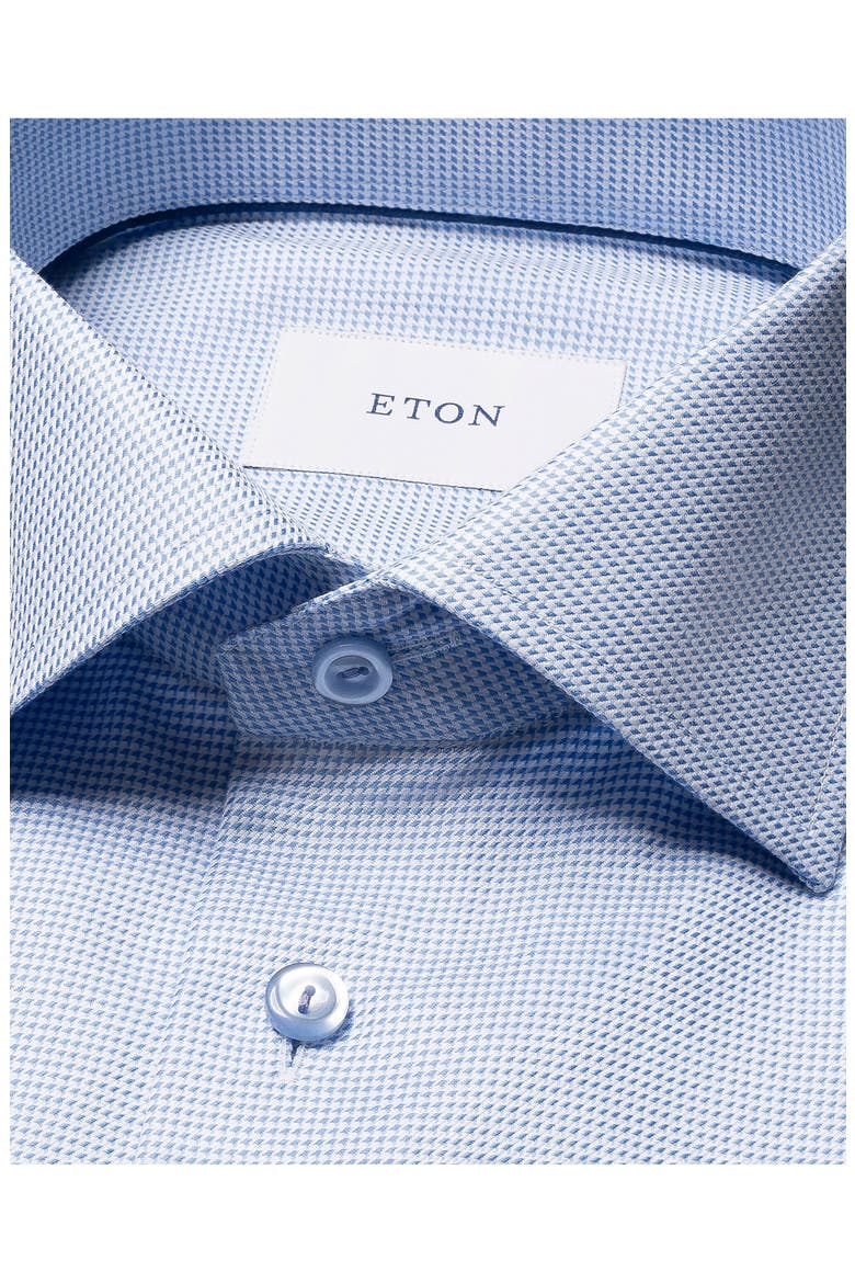 Contemporary Fit Houndstooth Twill Dress Shirt, Alternate, color, LIGHT BLUE