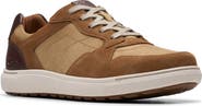 Clarks® Mapstone Lace-Up Leather Sneaker