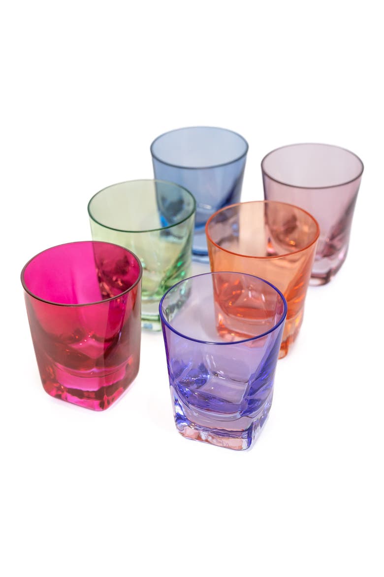 Set of 6 Shot Glasses, Main, color, ORANGE/ BLUE MIXED