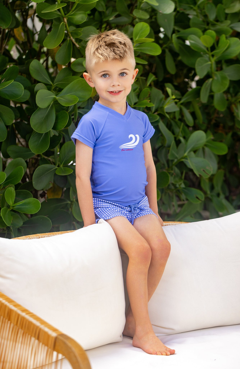 NoggiWear Gingham One Piece Swimsuit, Alternate, color, Blue