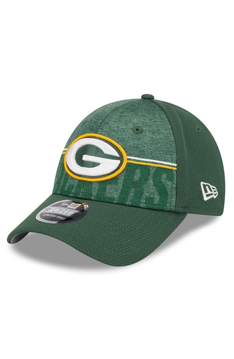 New Era Men's New Era Green Green Bay Packers 2023 NFL Training Camp 9FORTY Adjustable Hat, Main, color, 