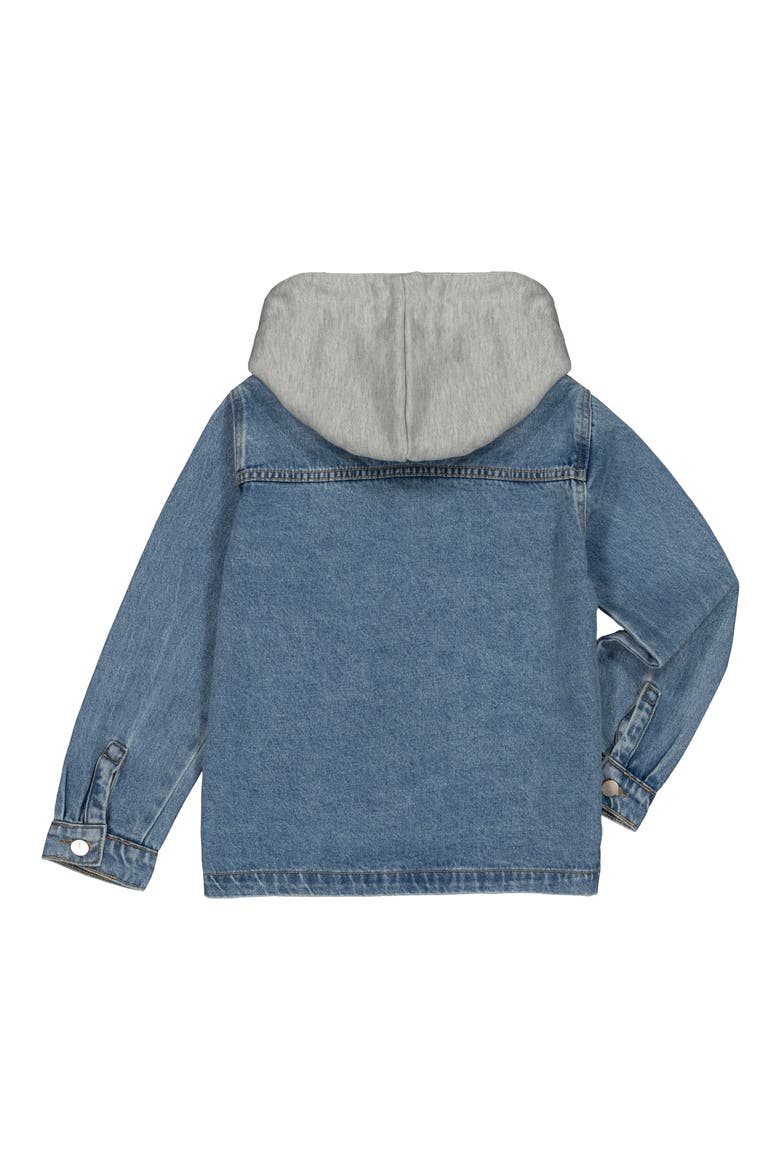 Kids' Denim Chore Jacket with Removable Hood, Alternate, color, MEDIUM WASH 170
