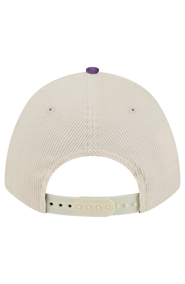 New Era Men's New Era Purple/Cream LSU Tigers Arch Two-Tone Corduroy 9FORTY A-Frame Adjustable Hat, Alternate, color, Purple