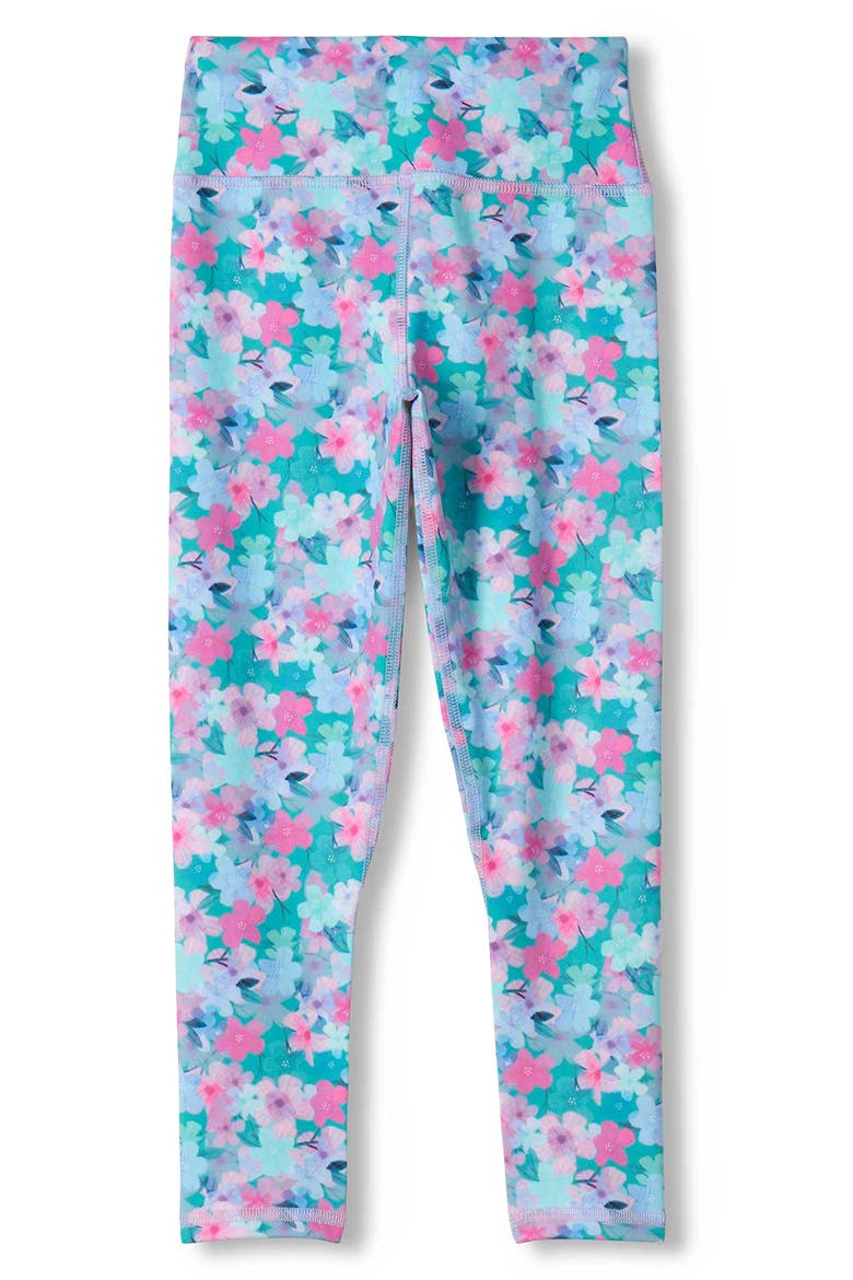 Kids' Enchanted Floral Performance Leggings, Alternate, color, PINK