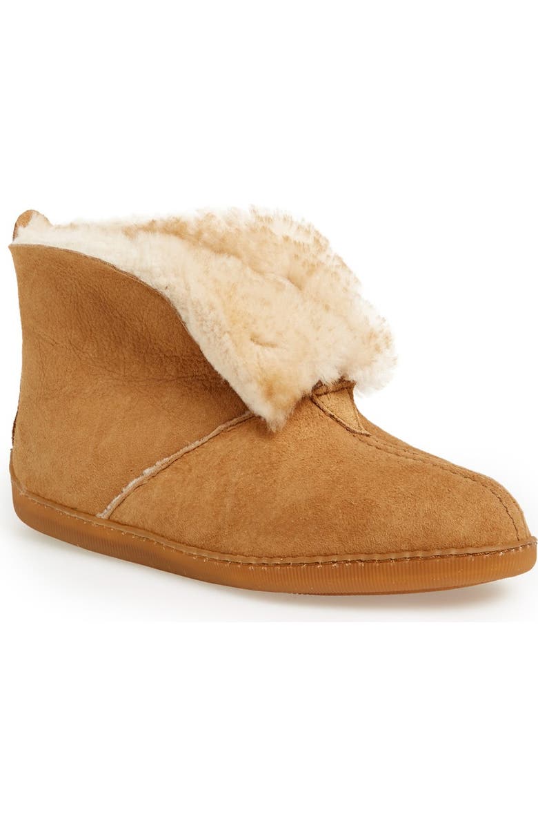 Minnetonka Sheepskin Slipper Boot, Main, color,
