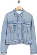 rag & bone rb Miramar Trompe l'Oeil Faux Denim Terry Trucker Jacket