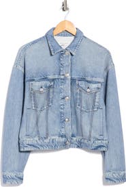 rag & bone rb Miramar Trompe l'Oeil Faux Denim Terry Trucker Jacket
