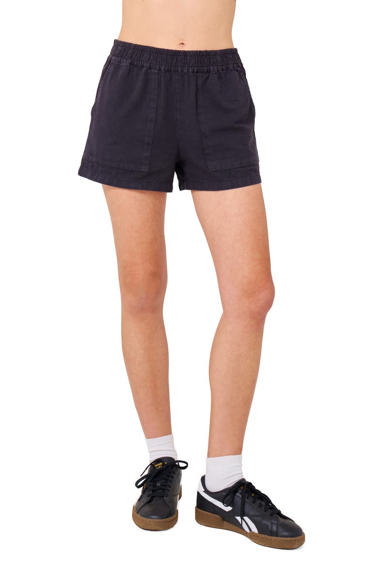 Wavy Days Shorts, Main, color, OFF BLACK
