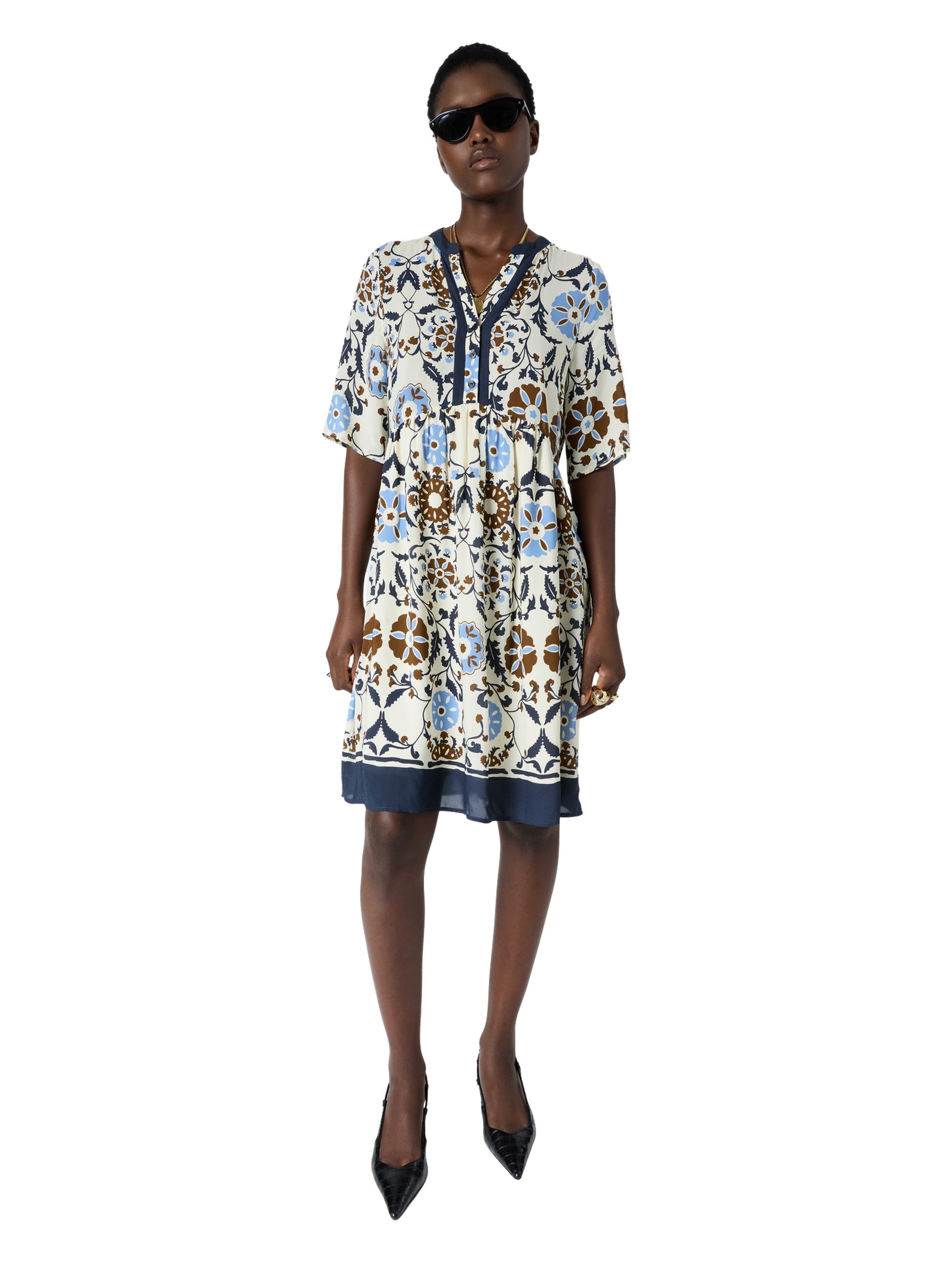 Romaine Printed Tunic Dress