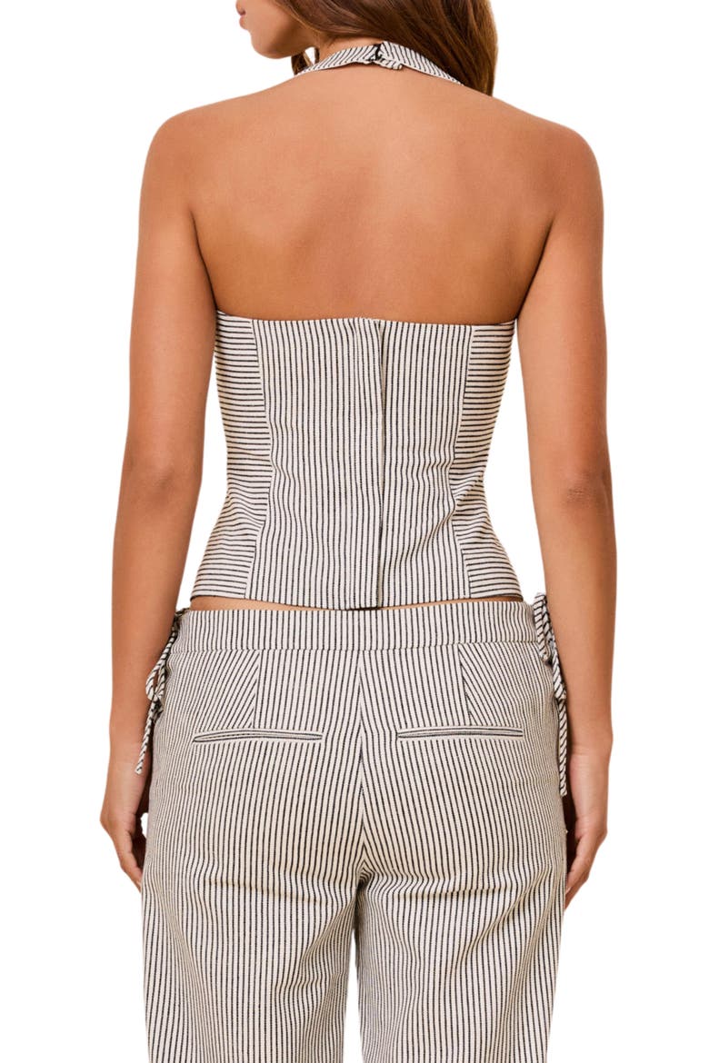 The Kendall Stripe Halter Top, Alternate, color, TWILL STRIPE