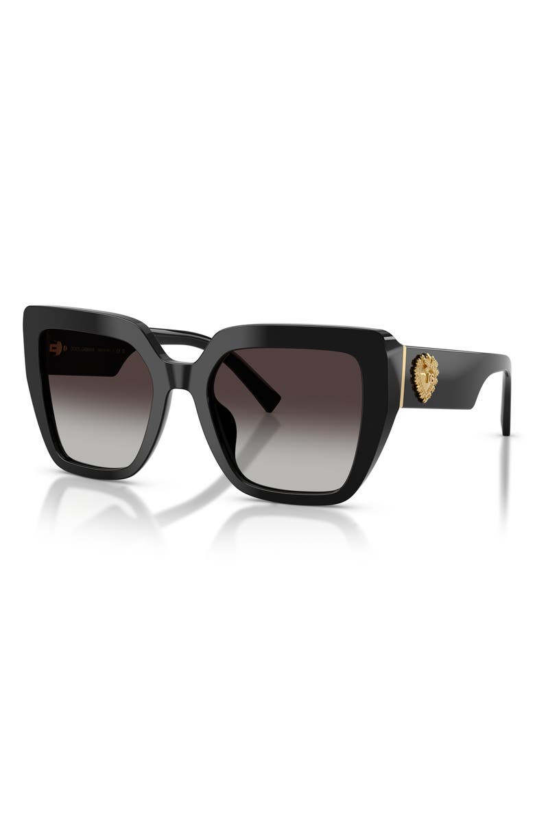 Dolce&Gabbana 54mm Square Sunglasses, Alternate, color, Black / Grey Gradient