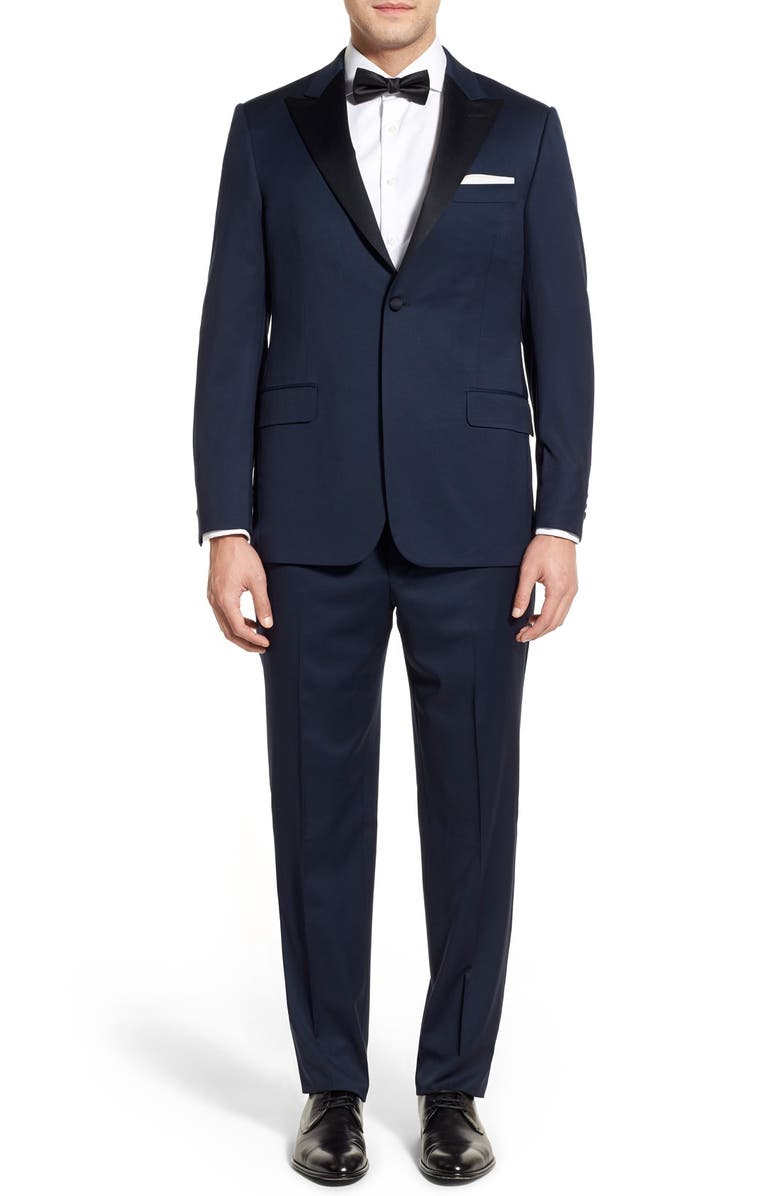 Hickey Freeman Classic B Fit Wool Tuxedo, Main, color,