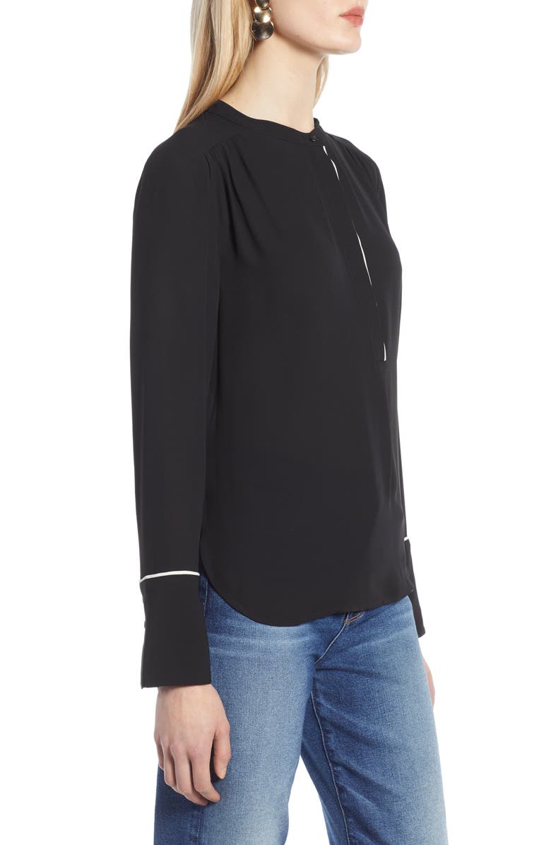 Halogen<sup>®</sup> Piping Detail Blouse, Alternate, color,