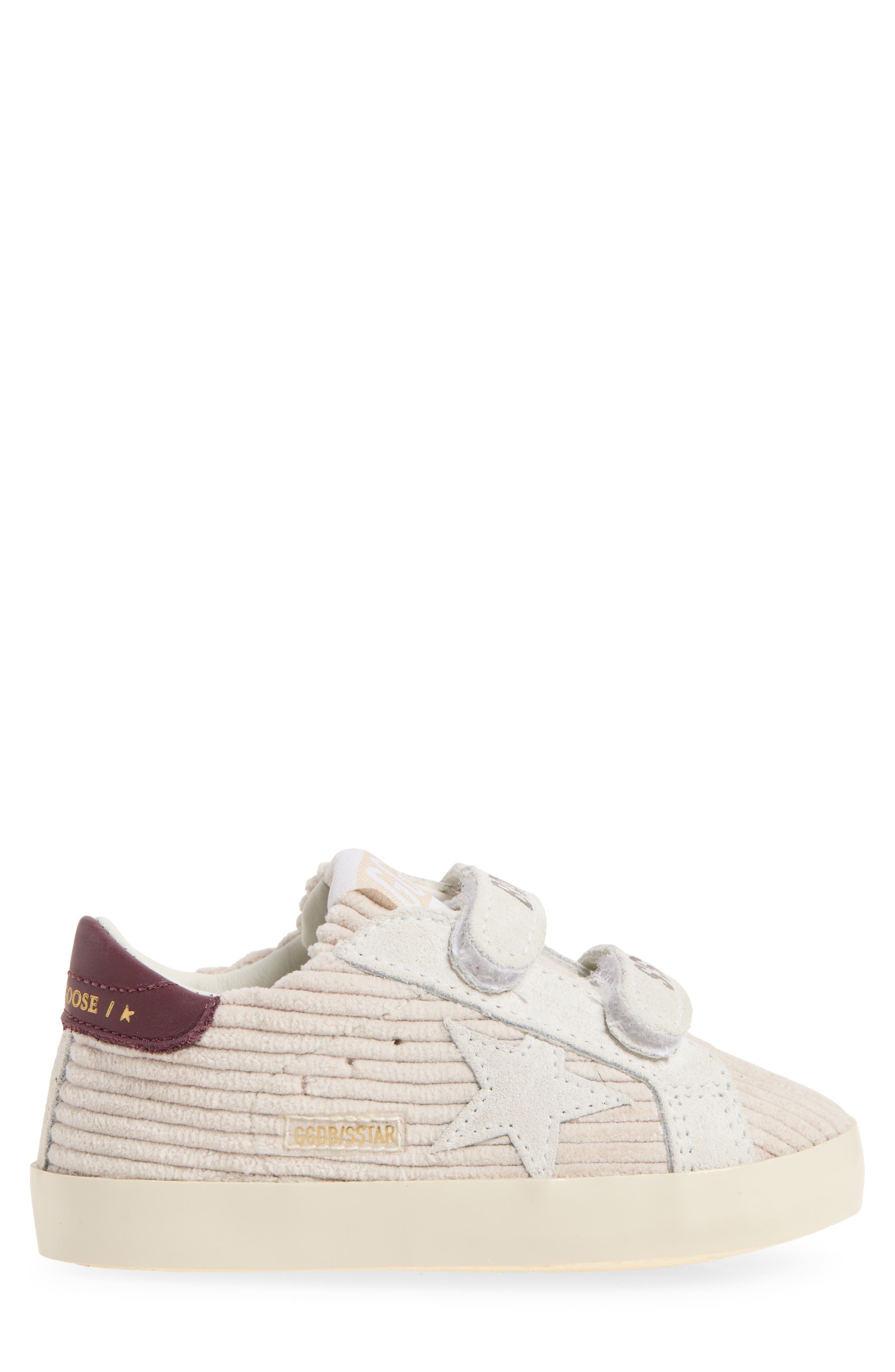 Baby School Low Top Sneaker, Alternate, color, CREAM/ BORDEAUX