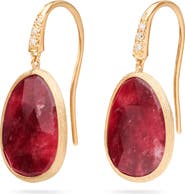 Marco Bicego Lunaria Charoite & Diamond Drop Earrings