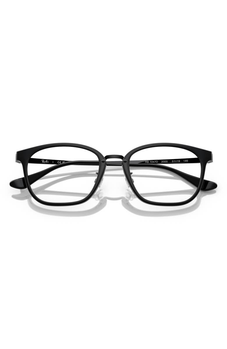 Ray-Ban 51mm Square Optical Glasses, Alternate, color,