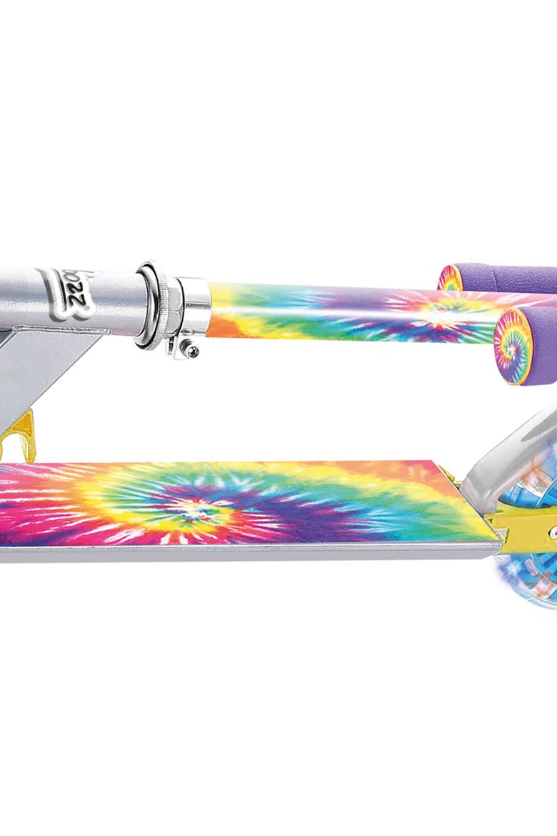 Tie Dye Foldable Scooter Light Up Wheels Ages 5 And Up, Alternate, color, Multicolored